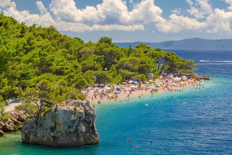 Le più belle spiagge in Croazia: La spiaggia di Punta Rata di Brela