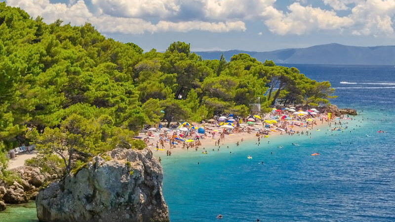 Le più belle spiagge in Croazia: La spiaggia di Punta Rata di Brela