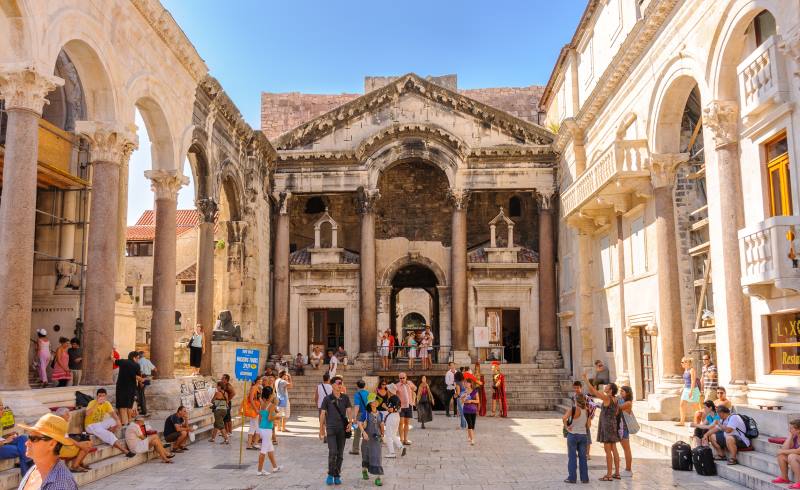 Magnificent and grandiose Diocletian's Palace in Split