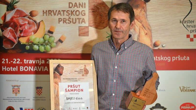 Dalmatinski pršut Smjeli šampion devetih Dana hrvatskog pršuta